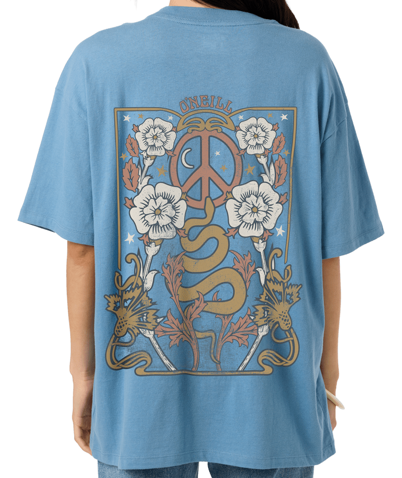 O'Neill Adorned Oversized Tee-Captain's Blue
