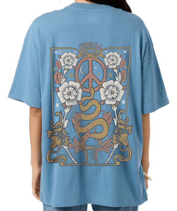 O'Neill Adorned Oversized Tee-Captain's Blue