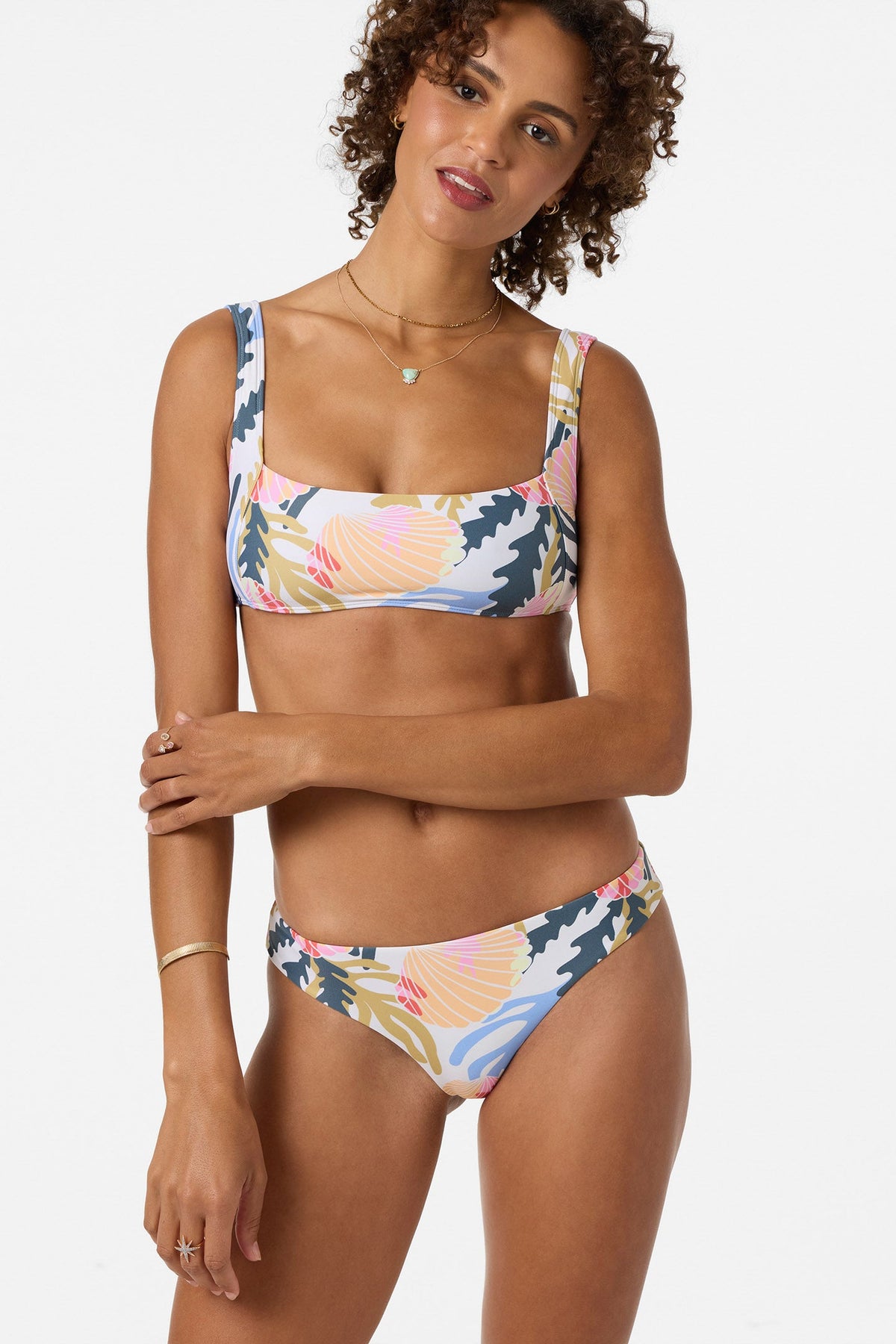 O'Neill Cora Geo Comber Mid Rise Bottom-Multi Clr