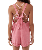 O'Neill Summerlin Solid Romper-Coral