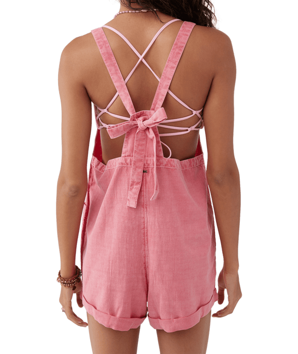 O'Neill Summerlin Solid Romper-Coral