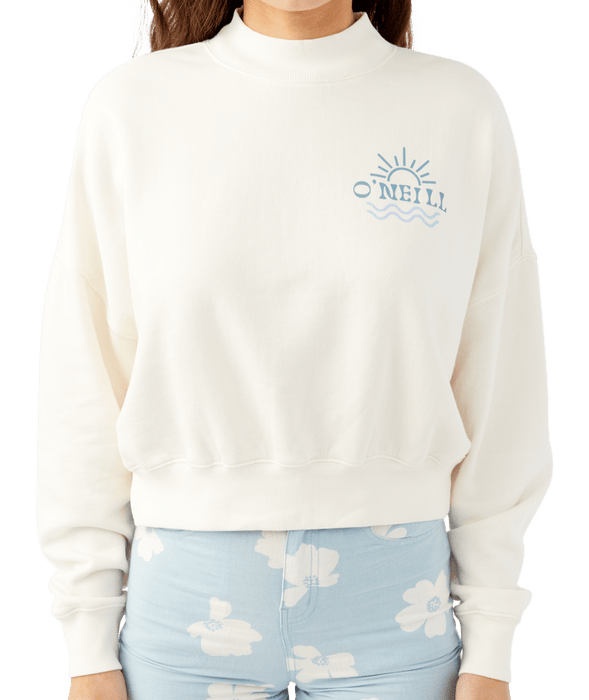 O'Neill Moment Crop Sweatshirt-Winter White