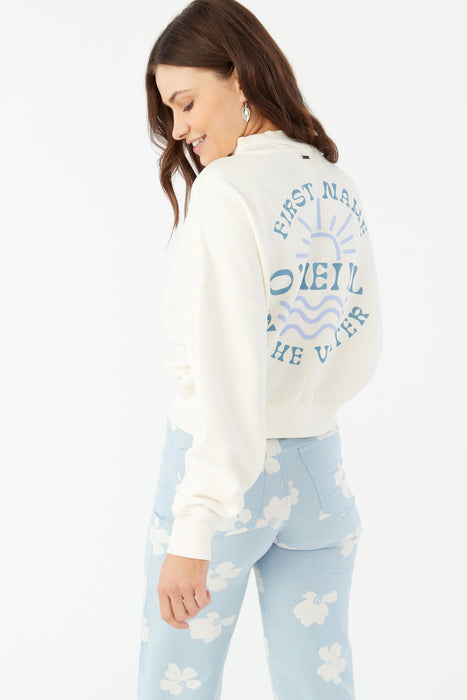 O'Neill Moment Crop Sweatshirt-Winter White
