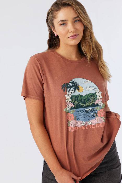 O'Neill Paradise Happens Tee-Rustic Brown