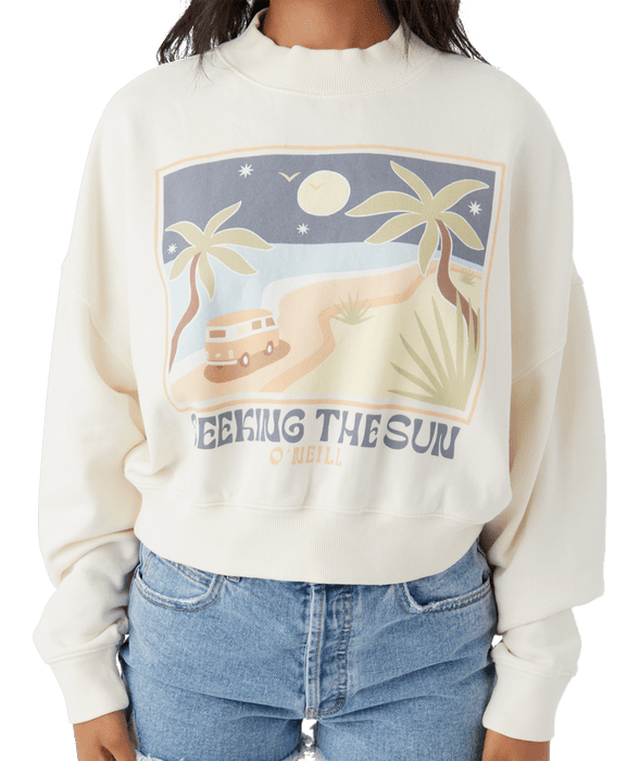 O'Neill Roam Slow Moment Crop Tee-Winter White