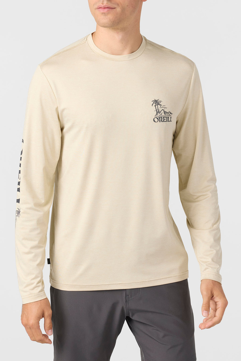 O'Neill TRVLR UPF Paradise L/S Tee-H Lt Khaki