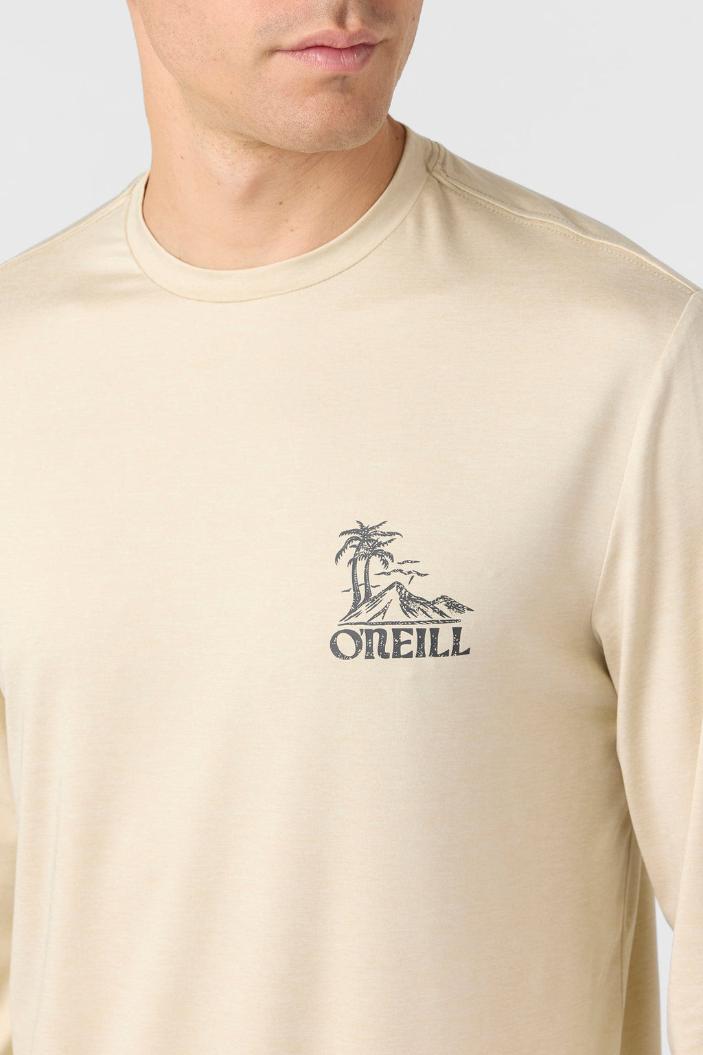O'Neill TRVLR UPF Paradise L/S Tee-H Lt Khaki