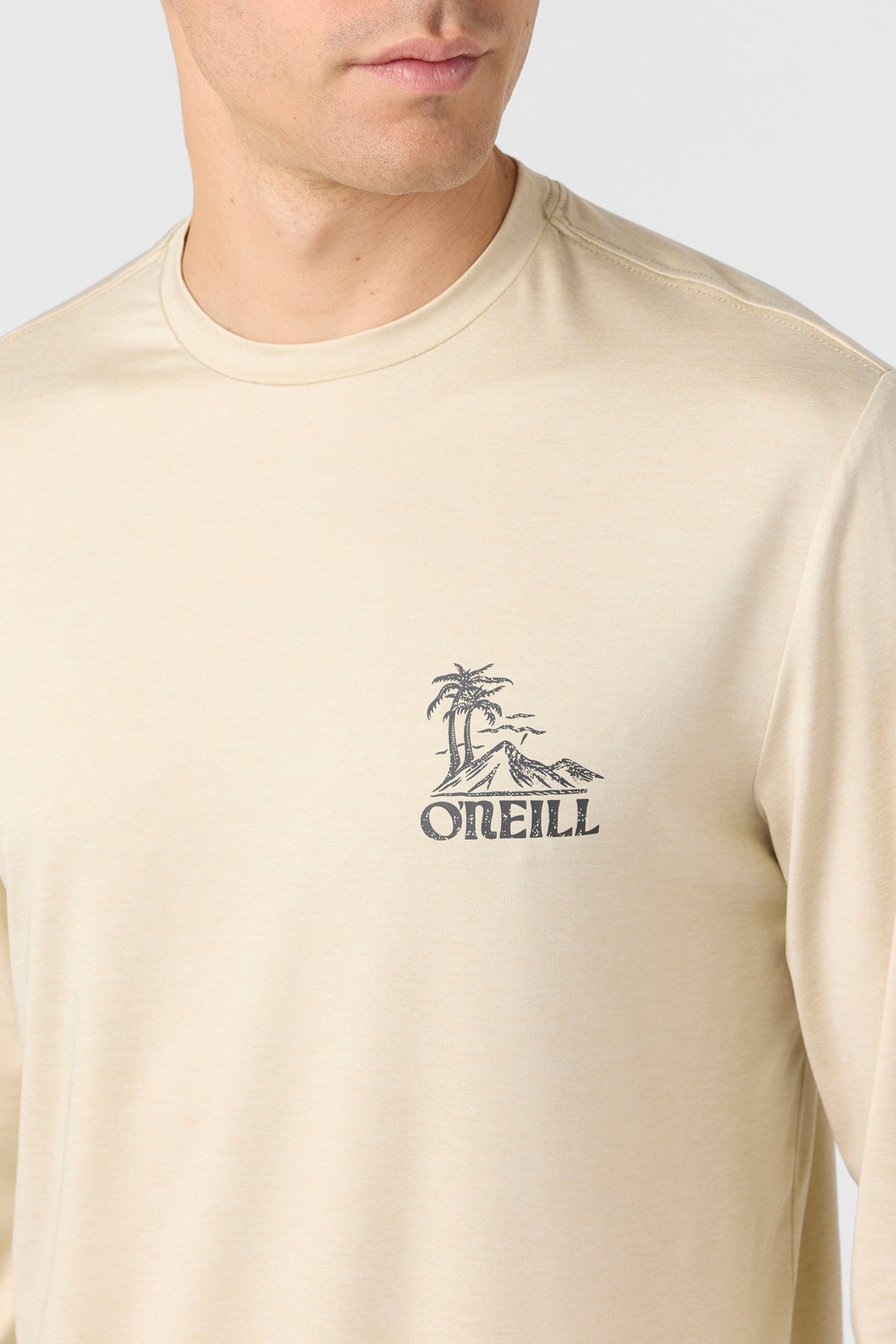 O'Neill TRVLR UPF Paradise L/S Tee-H Lt Khaki