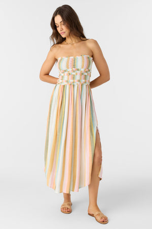 O'Neill Devyn Low Tide Stripe Dress-Multi