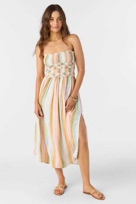 O'Neill Devyn Low Tide Stripe Dress-Multi