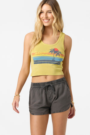 O'Neill Retro Stripe Tank-Golden Green