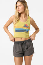 O'Neill Retro Stripe Tank-Golden Green