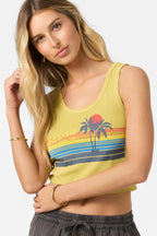 O'Neill Retro Stripe Tank-Golden Green
