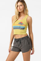 O'Neill Retro Stripe Tank-Golden Green
