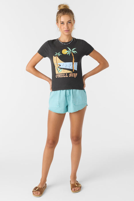 O'Neill Weekend Palms Tee-Washed Black