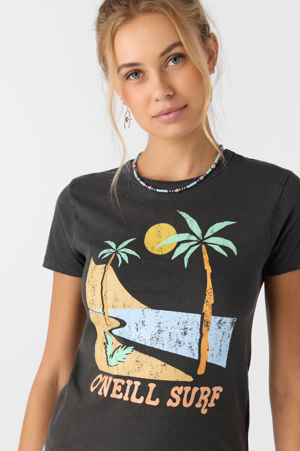 O'Neill Weekend Palms Tee-Washed Black