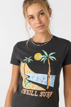 O'Neill Weekend Palms Tee-Washed Black