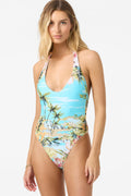 O'Neill Islands Tropic Echo Beach One Piece-Blue Radiance