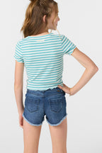 O'Neill Sammie Stripe Shirt-Nile Blue