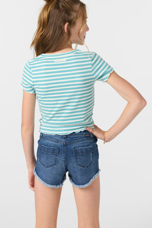 O'Neill Sammie Stripe Shirt-Nile Blue