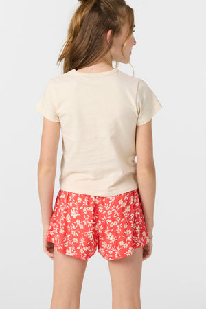 O'Neill Girls Coastal Paradise Tee-Tapioca