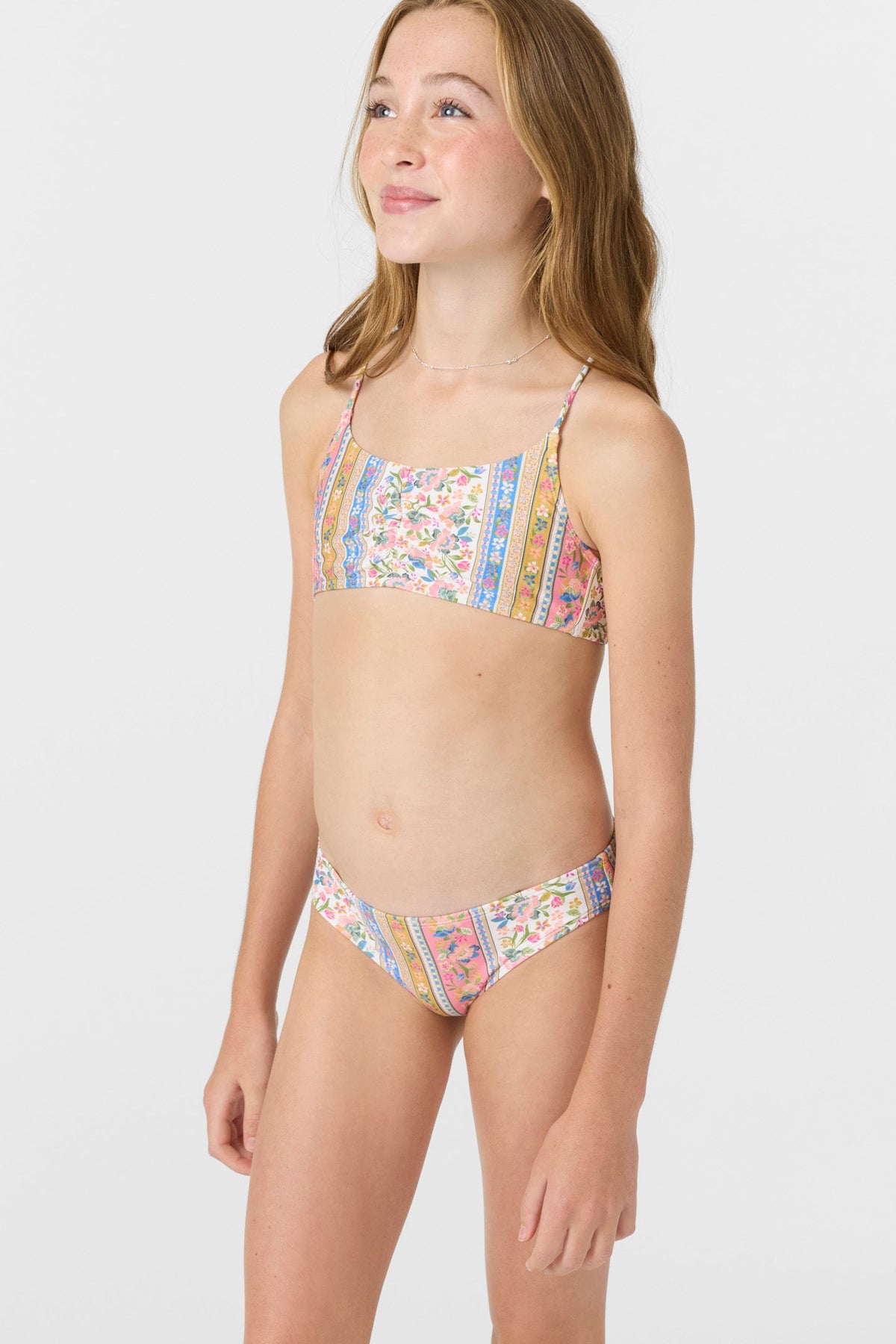 O'Neill Cora Floral Ruched Bralette Bikini-Multi Clr