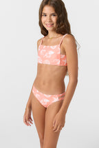 O'Neill Sandy Seashells Square Neck Bikini-Hot Coral