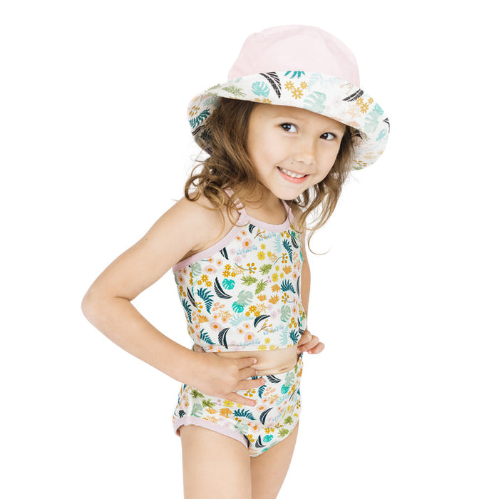 Emerson & Friends Tropical Blooms Reversible Bucket Hat-Beige/Multi