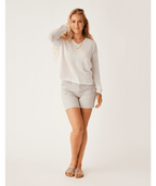 Carve Designs Zella Mesh Pullover Sweater-Cloud