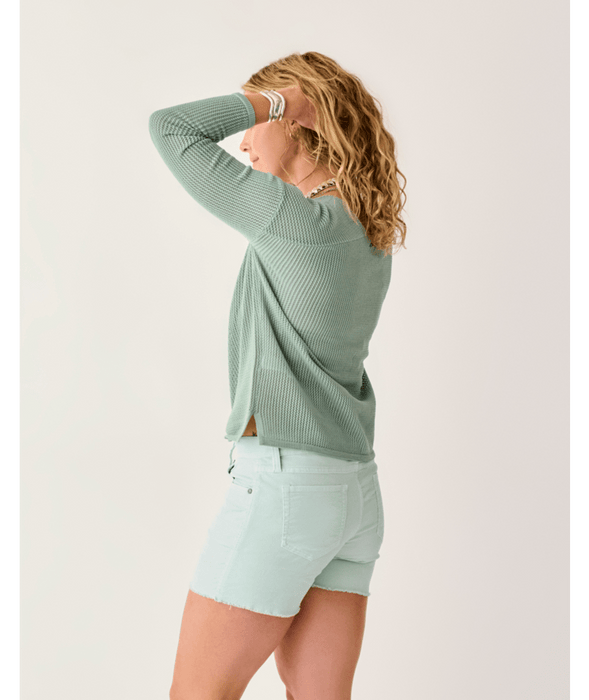 Carve Designs Zella Mesh Pullover Sweater-Haze