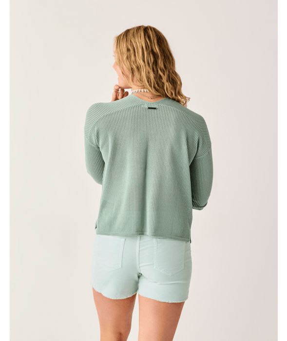 Carve Designs Zella Mesh Pullover Sweater-Haze