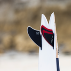Firewire Machado Too Fish Single Tab Twin Keel Fin Set-Red/Blk