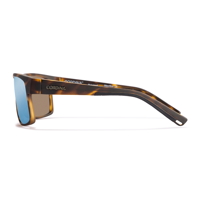 Cordina Sawyer 2 Glass Sunglasses-Matte Tort/Blue Mirror Polar