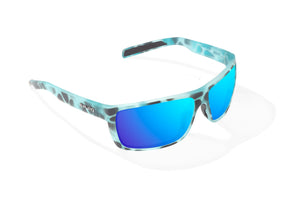 Bajio Sigs Sunglasses-Light Blue Water Matte/Blue Mirr Glass