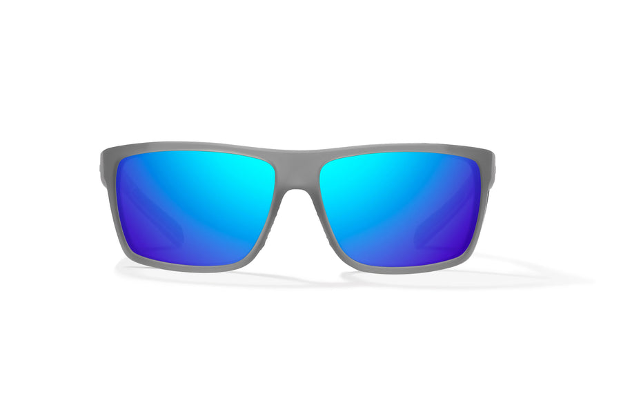 Bajio Sigs Sunglasses-Dark Grey Glass Matte/Blue Mirr Glass