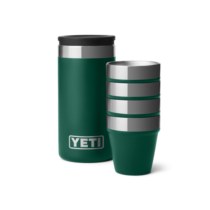 YETI Shot Glasses & Case-Black Forest Green