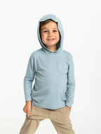Free Fly Toddler Bamboo Shade Hooded Sun Shirt-Ocean Mist