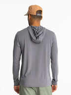 Free Fly Elevate Lightweight Hooded L/S Shirt-Smoke