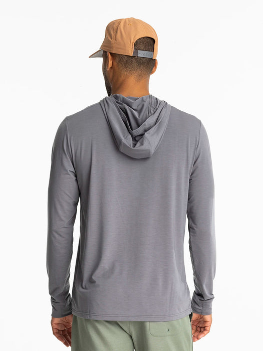 Free Fly Elevate Lightweight Hooded L/S Shirt-Smoke