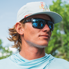 Bajio Stiltsville Sunglasses-Gray Rock Matte/Blue Mirr Glass