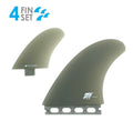 True Ames FCS/Futures Fiberglass Twinzer Fin Set-Smoke