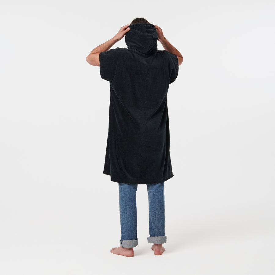 Slowtide The Digs Poncho Towel-Black