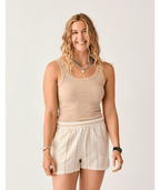 Carve Designs Ever Tank-Biscuit Stripe