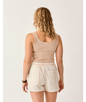 Carve Designs Ever Tank-Biscuit Stripe