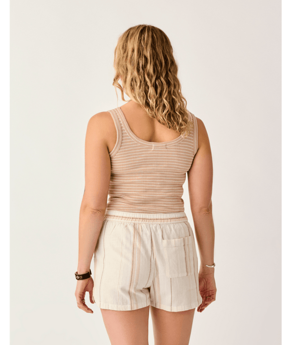 Carve Designs Ever Tank-Biscuit Stripe