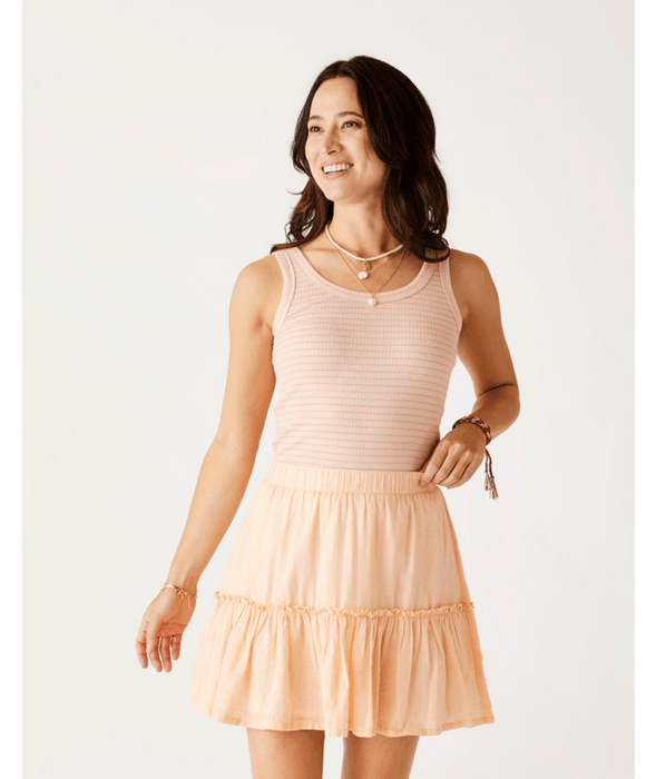 Carve Designs Ever Tank-Peach Stripe