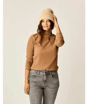 Carve Designs Denise Turtleneck L/S Shirt-Rum Lurex