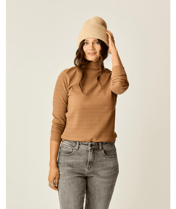 Carve Designs Denise Turtleneck L/S Shirt-Rum Lurex