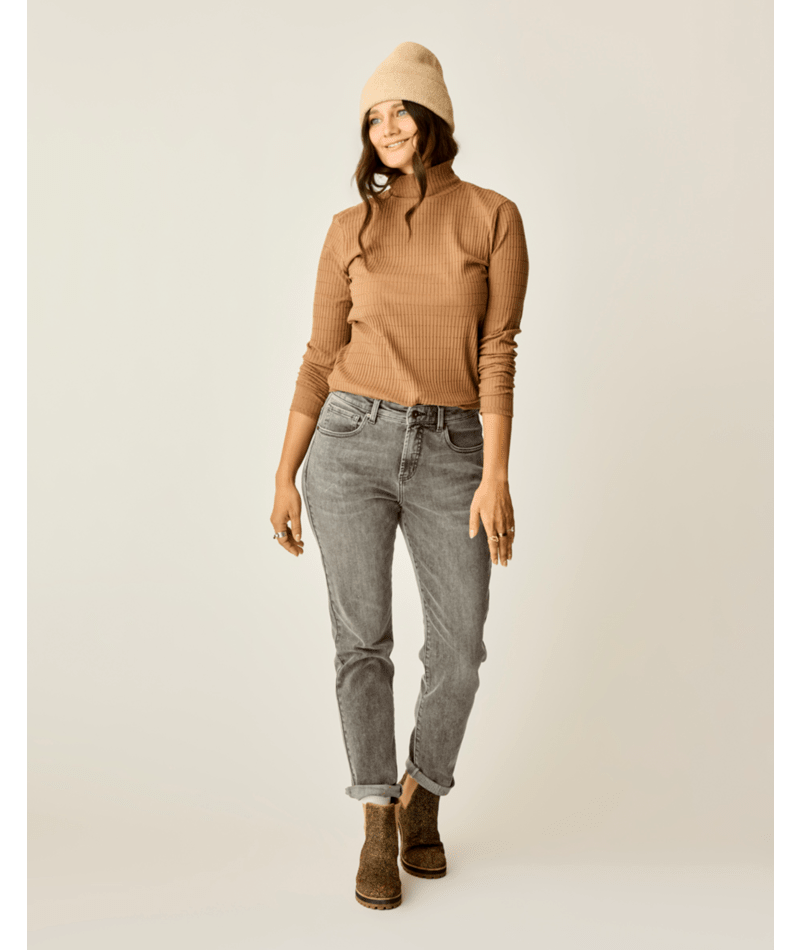 Carve Designs Denise Turtleneck L/S Shirt-Rum Lurex