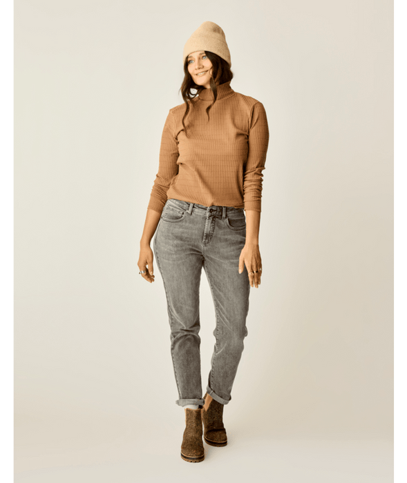 Carve Designs Denise Turtleneck L/S Shirt-Rum Lurex